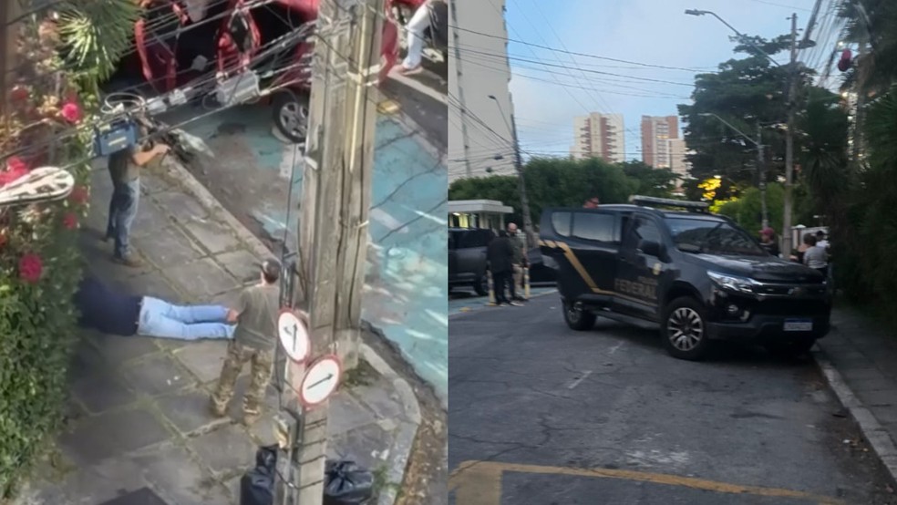 Homem é preso com R$ 350 mil em espécie dentro de mochilas em Fortaleza — Foto: Reprodução.