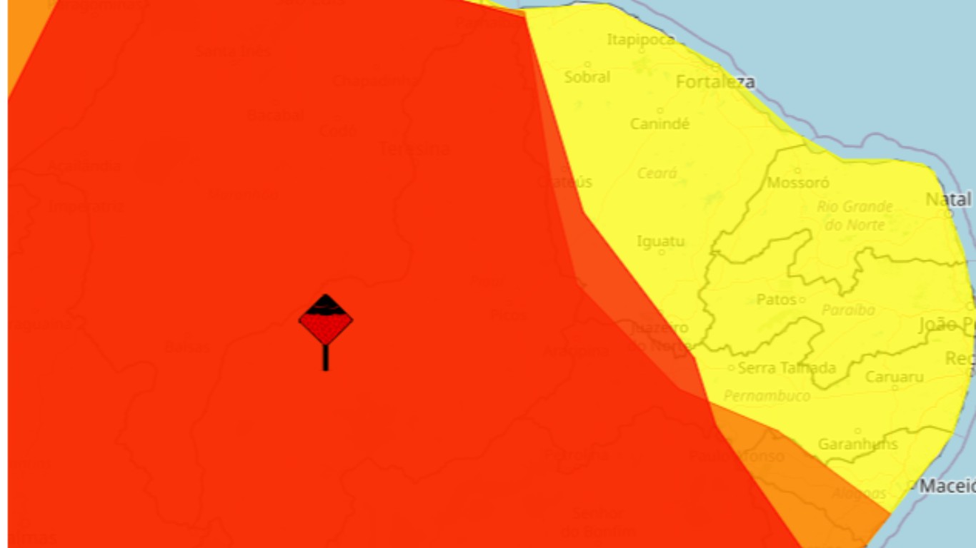 Alerta de perigo: Inmet renova avisos de chuvas com ventos fortes para o interior de PE; veja cidades