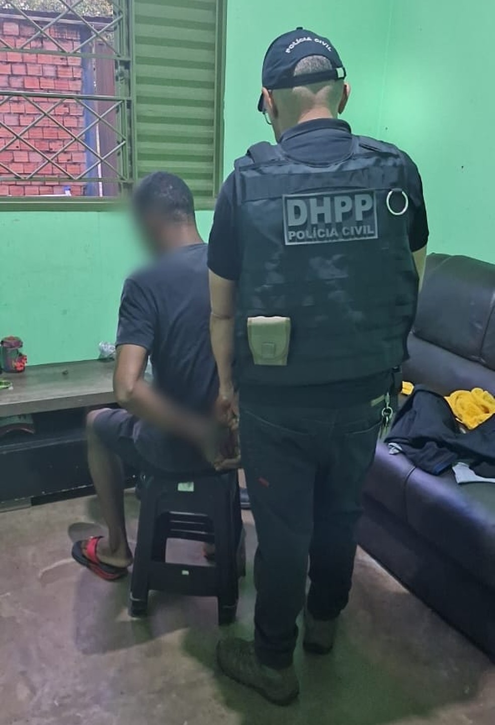 Homem é preso suspeito de esfaquear policial militar em Araguaína — Foto: Divulgação/SSP-TO