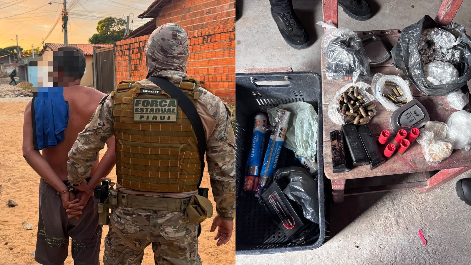 Nove são presos durante operação contra facção criminosa no litoral do PI; depósito de drogas é encontrado