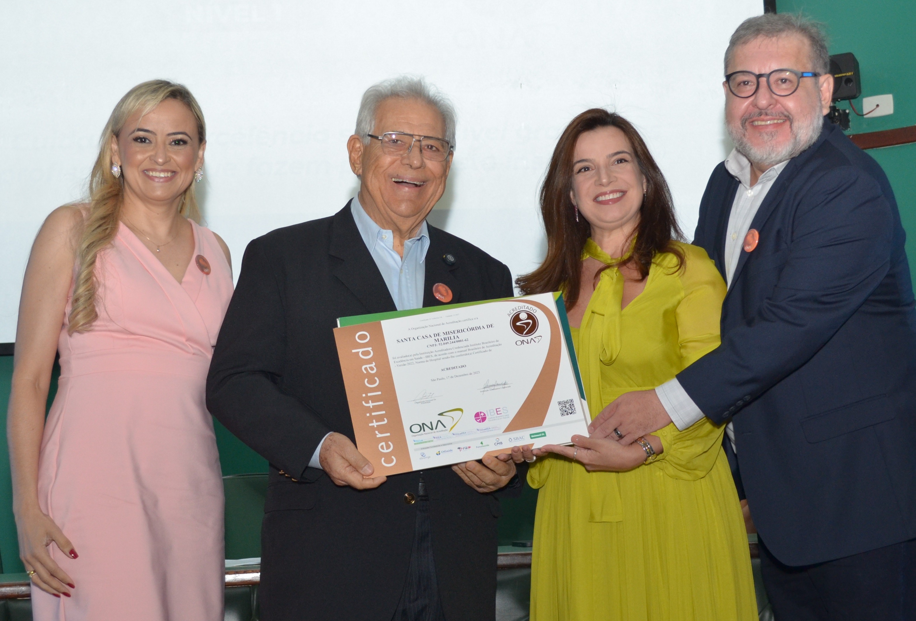 Santa Casa de Marília conquista a certificação de Acreditação Hospitalar Nível 1 pela ONA