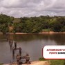 Único acesso via terrestre é internacional, através da Ponte Binacional, que liga o município de Oiapoque com a Guiana Francesa. 