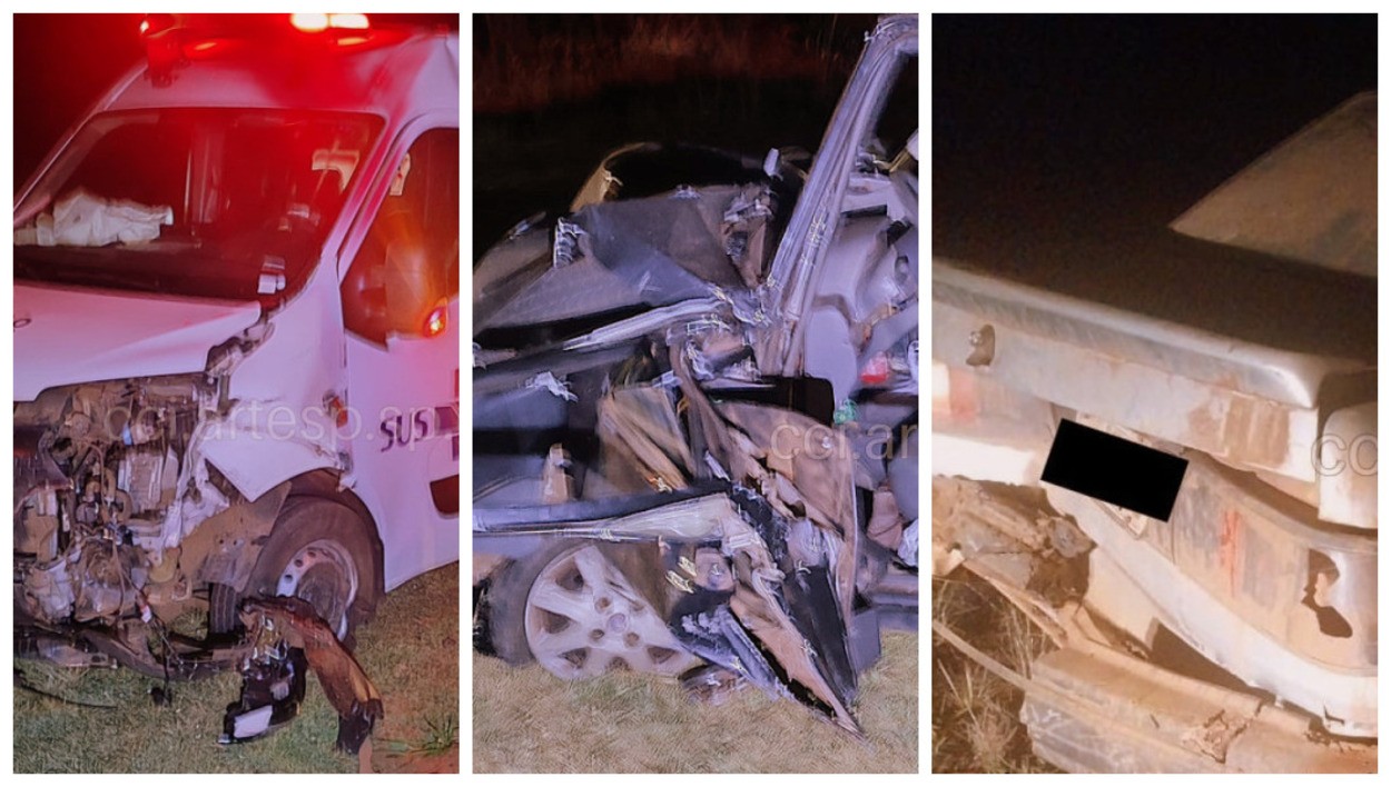 Motorista fica ferido em acidente entre ambulância e dois carros na SP-257 em Santa Lúcia