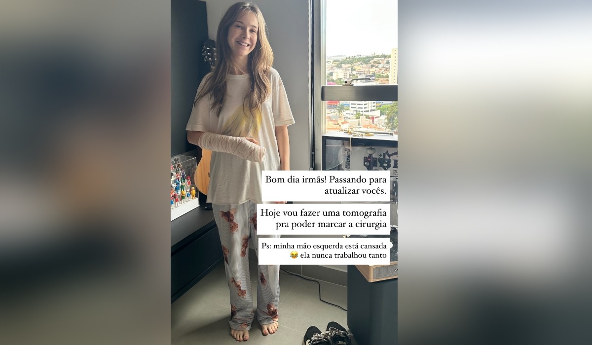 Influenciadora Sammy Sampaio sofre lesão em salto de paraquedas no interior de SP: 'Abri o paraquedas com a mão quebrada'