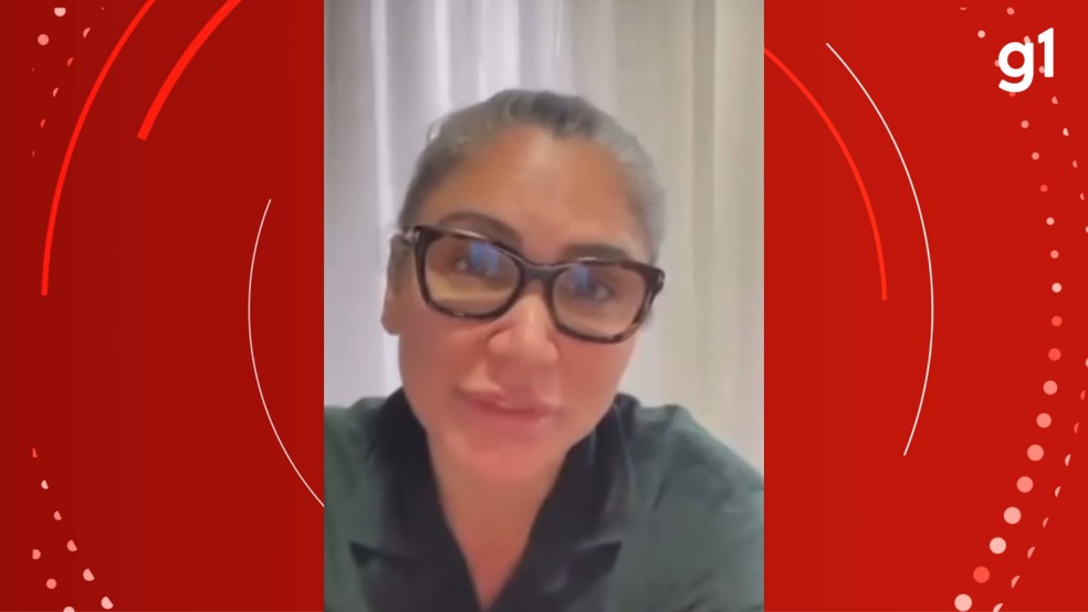 Paula Lopes, em pronunciamento na internet — Foto: Reprodução/Redes sociais/Instagram