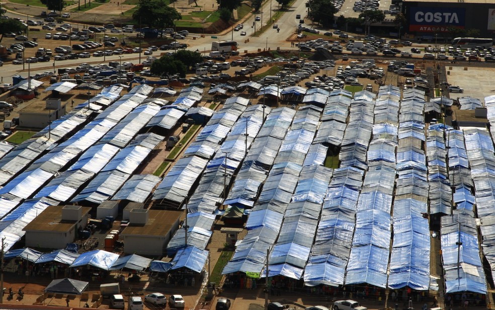 Feira de Goiânia vista de cima — Foto: Wesley Costa