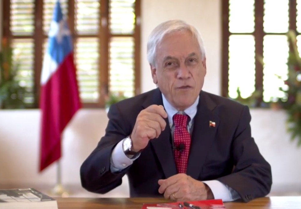 Imagem de 2021 de Sebastián Piñera — Foto: Reprodução/Governo do Chile