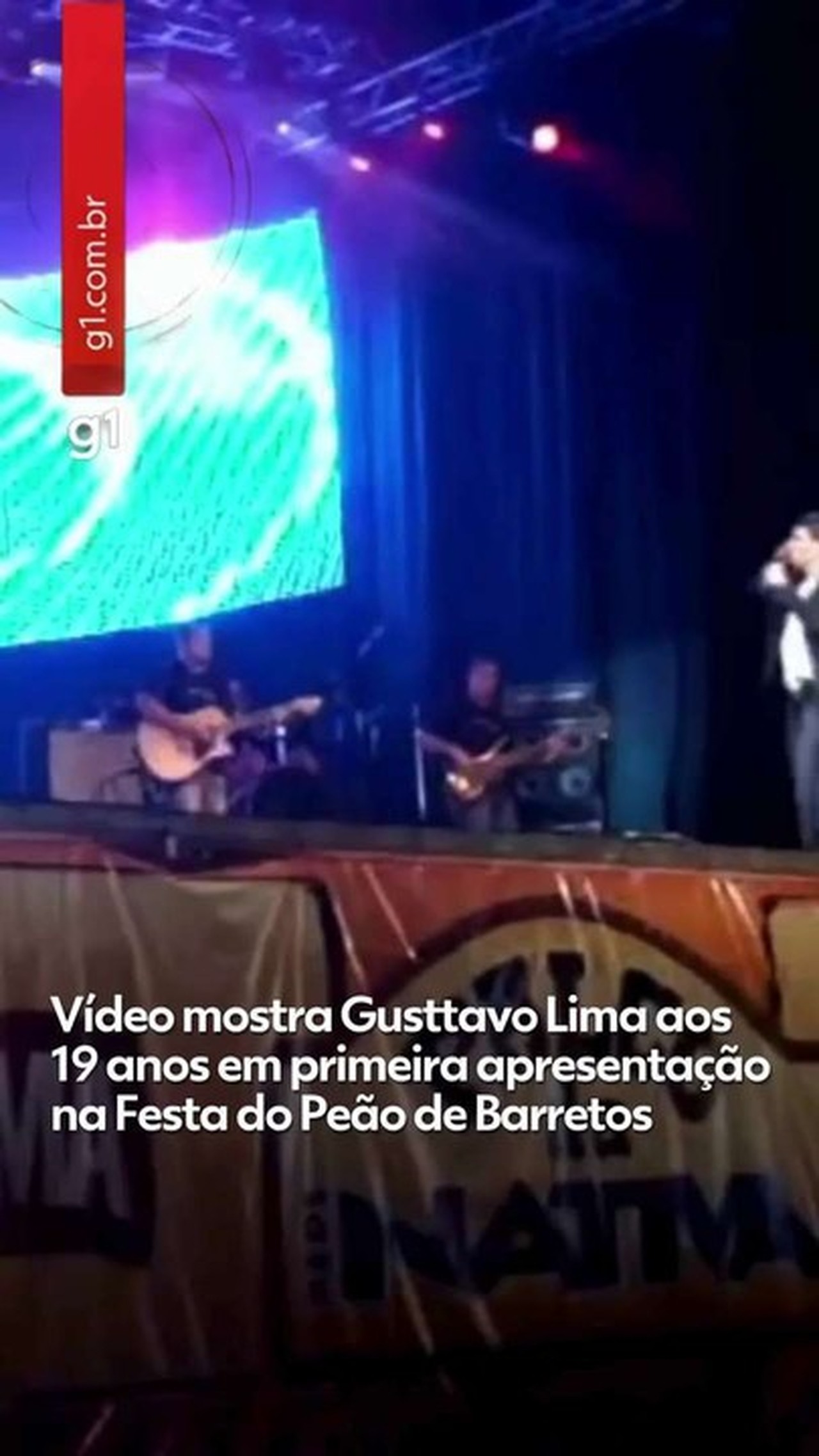 Vídeo mostra Gusttavo Lima aos 19 anos em primeira apresentação na Festa do Peão de Barretos