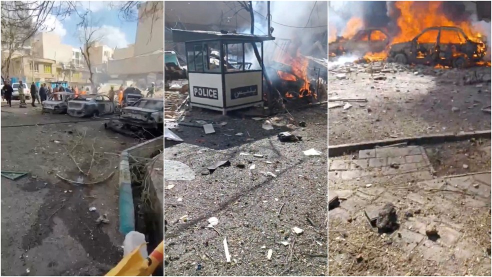 Ataques dos EUA e Israel em Teer&atilde;, capital do Ir&atilde; &mdash; Foto: Reuters