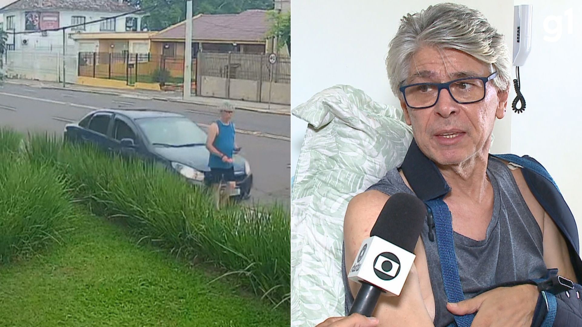 'Agradeço pela vida', diz aposentado atropelado enquanto passeava com cachorro no RS; homem passou por cinco cirurgias