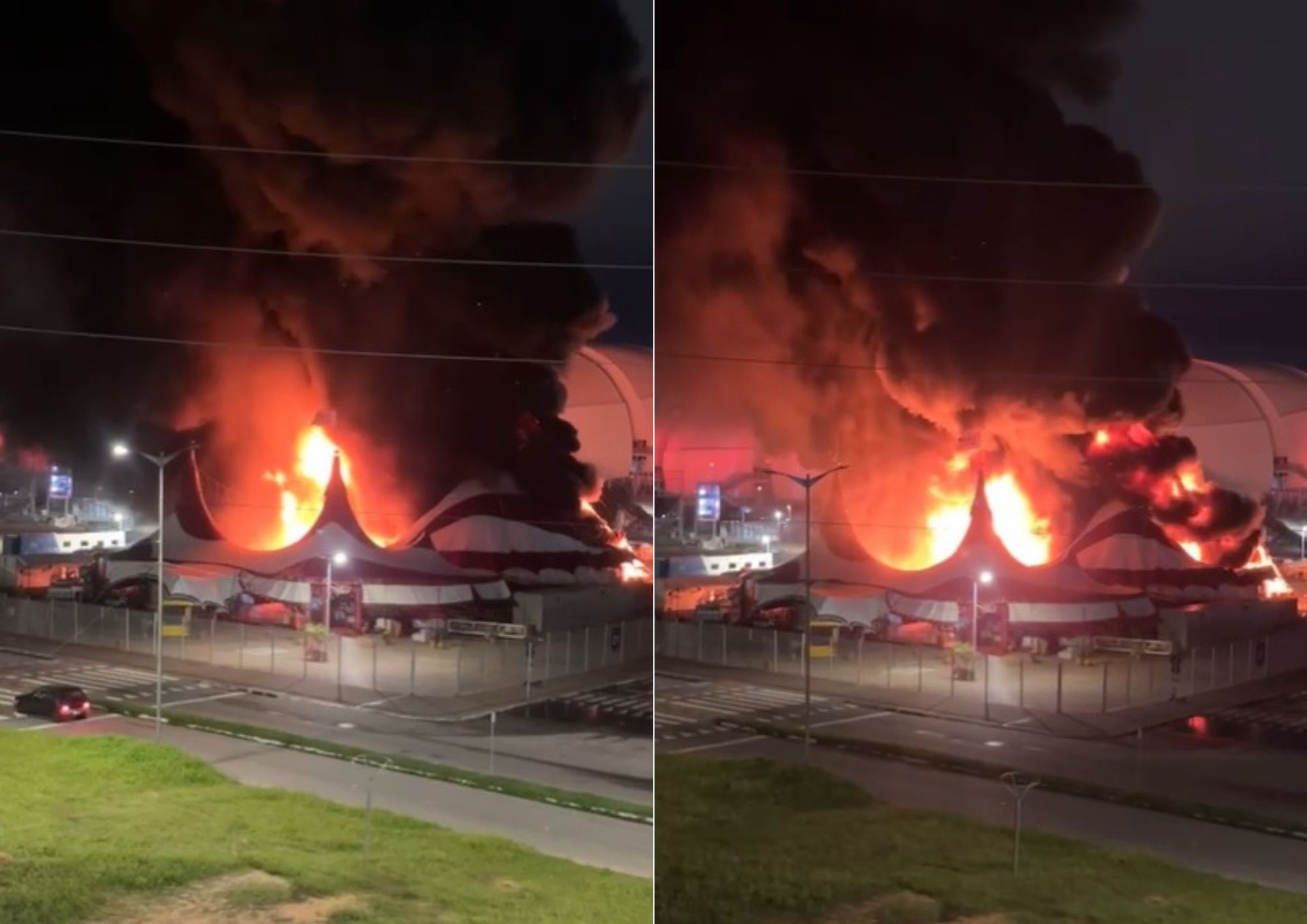 Incêndio atinge Circo do Tirullipa em Natal; VÍDEO
