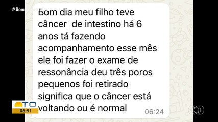 Telespectadores tiram dúvidas sobre o retorno do câncer no Bom Dia Responde