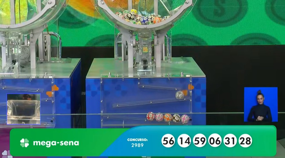 Mega-Sena, concurso 2.989 — Foto: Reprodução/Caixa