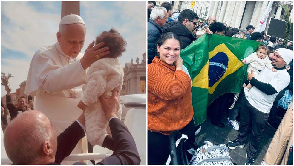 Ana Angélica está viajando com a família, a mãe Ana Beatriz e o pai Rony Brandão, e visitou o Vaticano — Foto: Arquivo pessoal