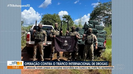 Três pessoas são presas e cocaína é encontrada em um buraco na mata
