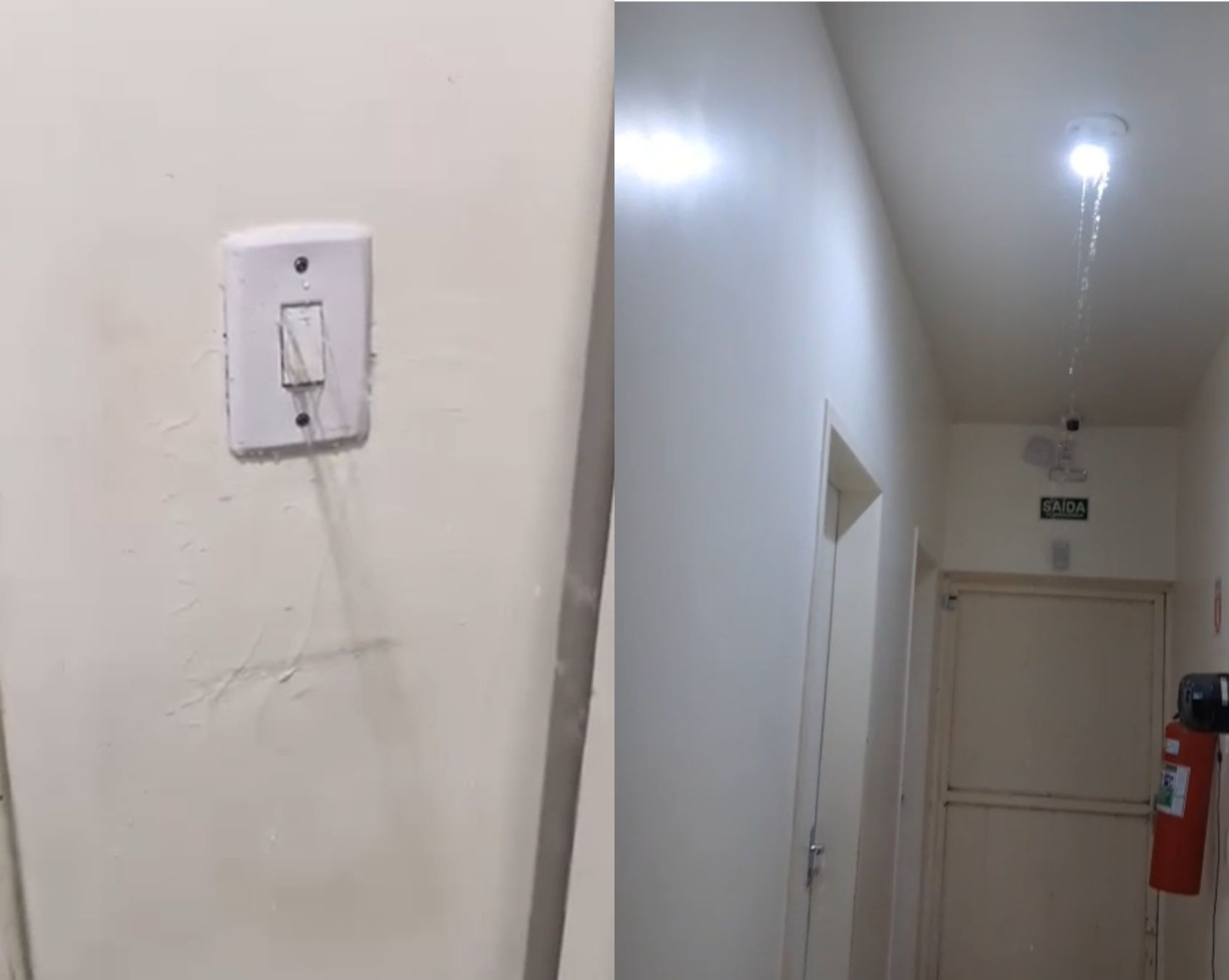 VÍDEO: Água da chuva entra por interruptor de luz e alaga posto de saúde em Boa Vista 