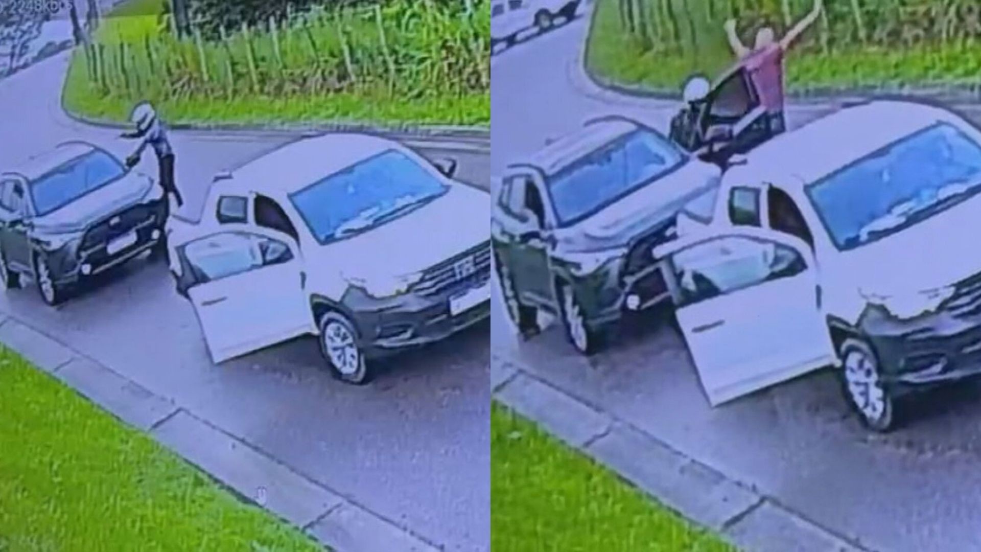 Três pessoas são presas após roubo de veículo do governo de PE na BR-232; vídeo mostra crime