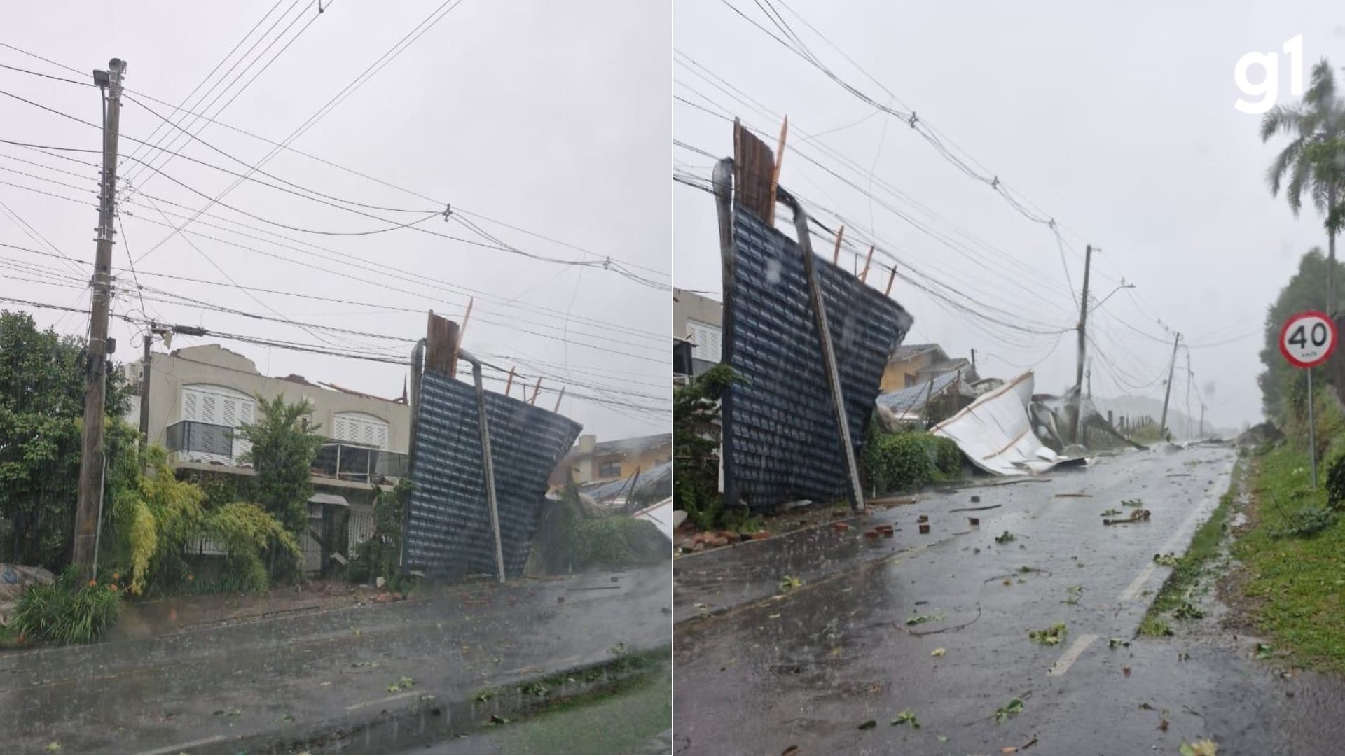 Comunidade de Vila Rica foi atingida por temporal em Farroupilha &mdash; Foto: Prefeitura de Farroupilha/Divulga&ccedil;&atilde;o