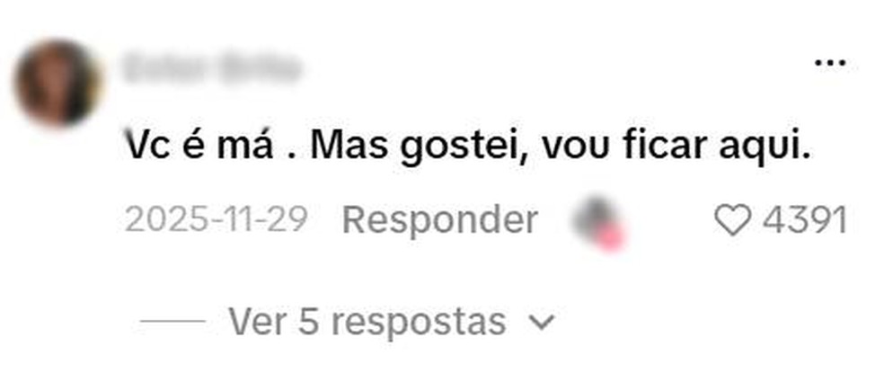 A interação nos comentários pode ampliar o alcance de opiniões e referências ligadas à aparência — Foto: Reprodução/ Tiktok