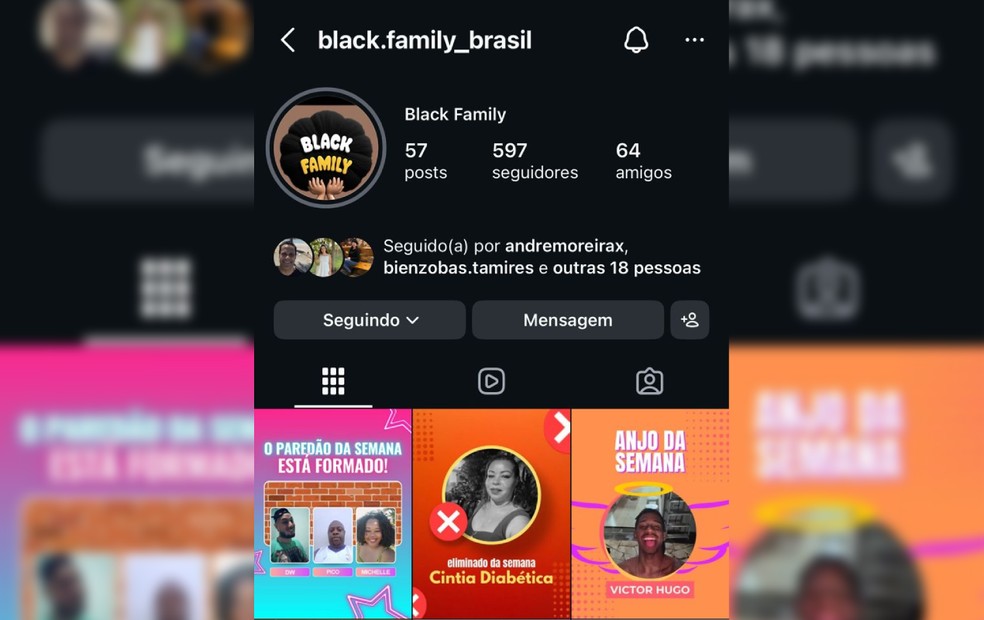 4 de 6
'Black Family Brasil': família do interior de SP transforma conflitos do dia a dia em reality show nas redes sociais — Foto: Reprodução/Instagram