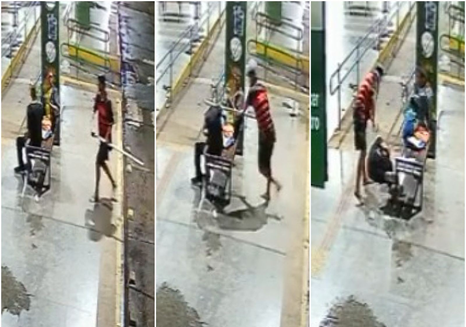 Homem é preso por tentar matar passageiro com barra de ferro em terminal de Cuiabá; vídeo