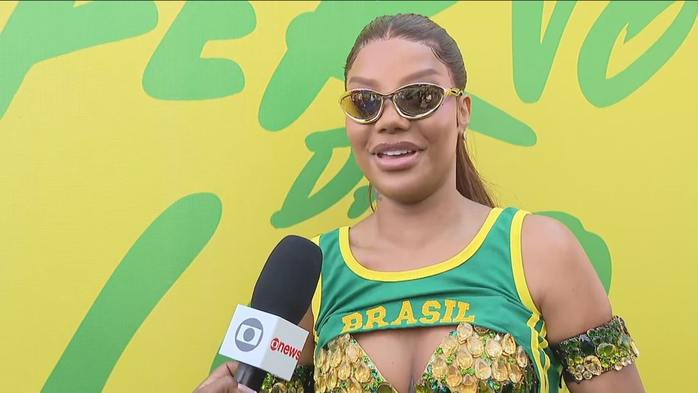 Ludmilla se apresenta no Centro do Rio — Foto: Reprodução/TV Globo