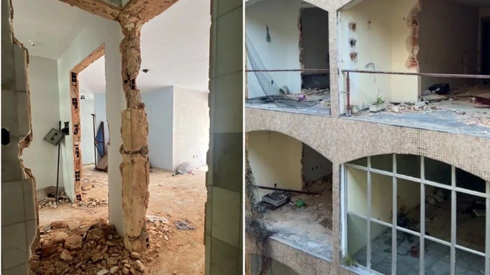 Durante intervenção dos apartamentos, Elisier e Martha chegaram a pensar que prédios estavam sendo demolidos com elas dentro — Foto: Reprodução/BBC