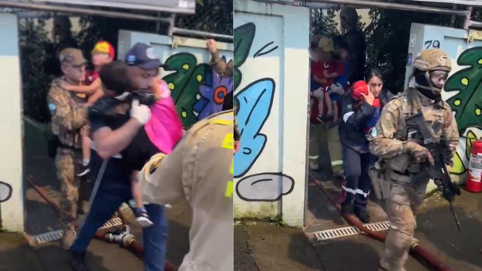 As 13 crianças foram resgatadas bem, sem ferimentos, e passarão por atendimento médico e psicológico. — Foto: Reprodução