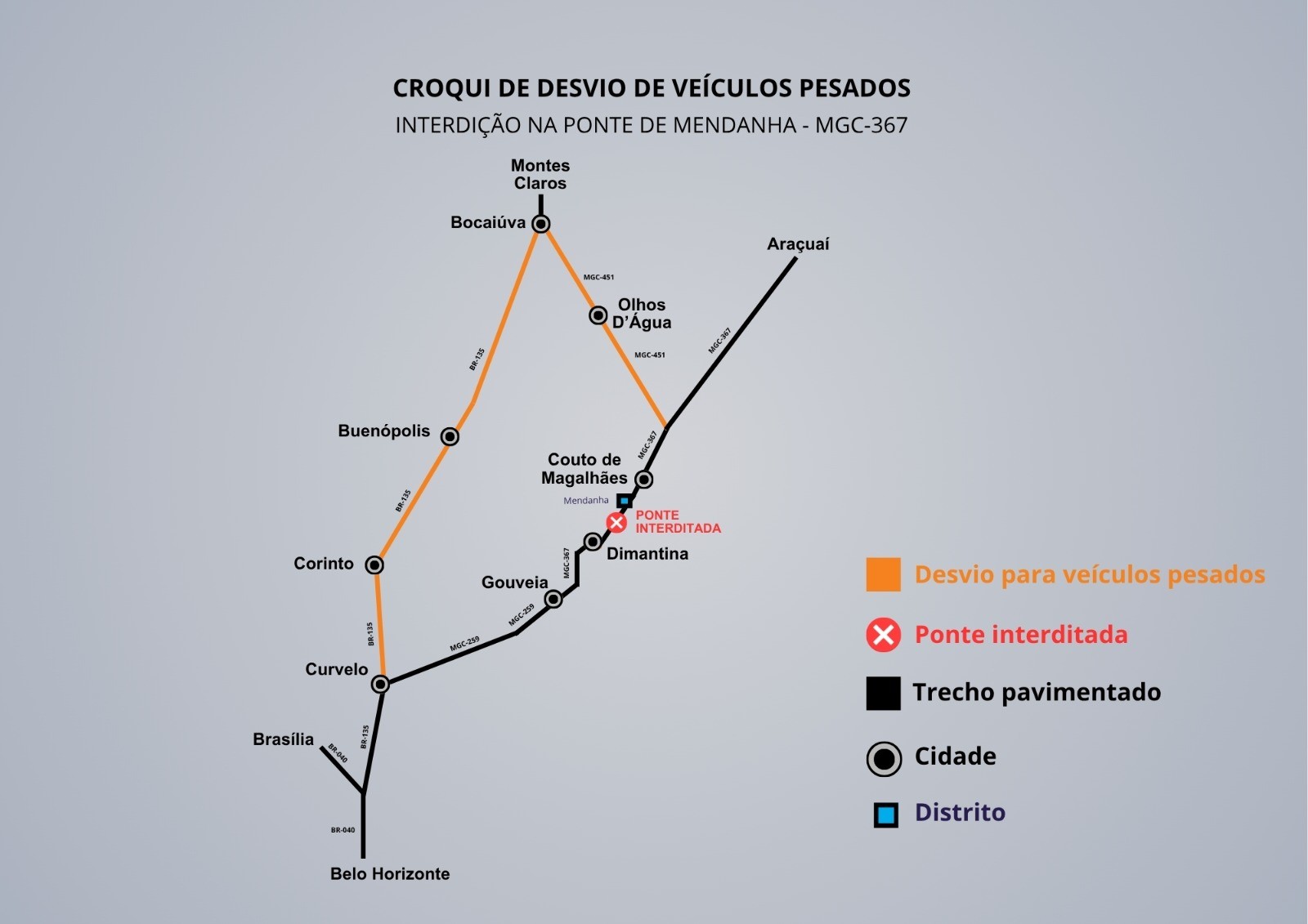 Ponte sobre o Rio Jequitinhonha, na MGC-367, será interditada neste fim de semana