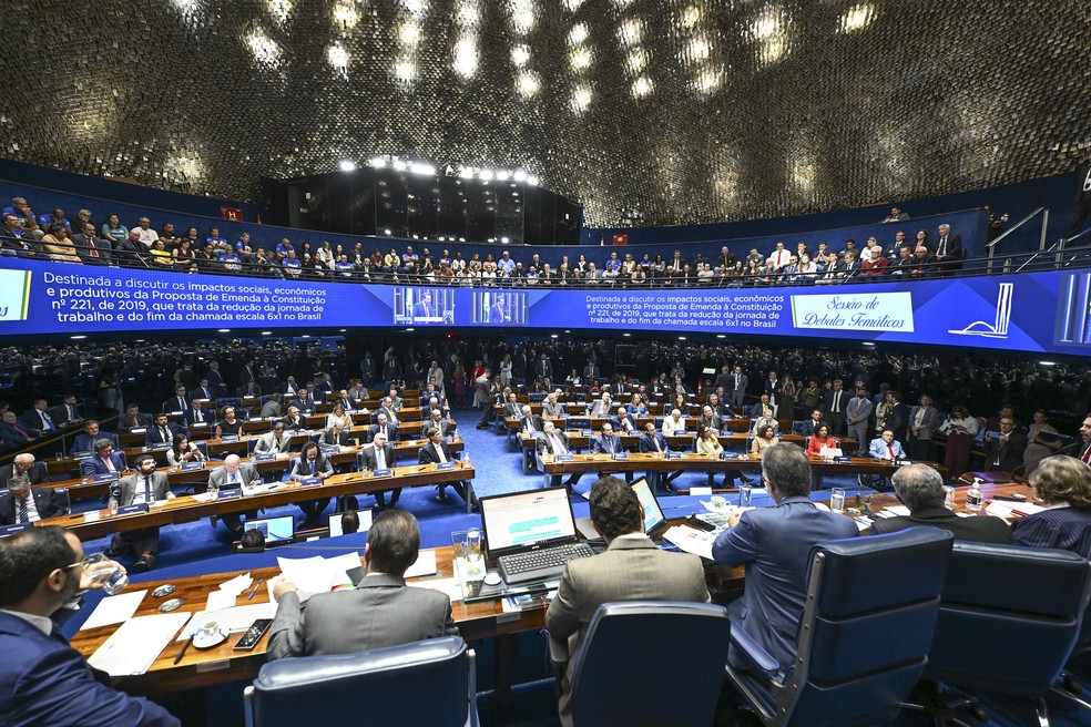 Sessão de Debates - Fim da escala 6x1 no Brasil. — Foto: Edilson Rodrigues/Agência Senado