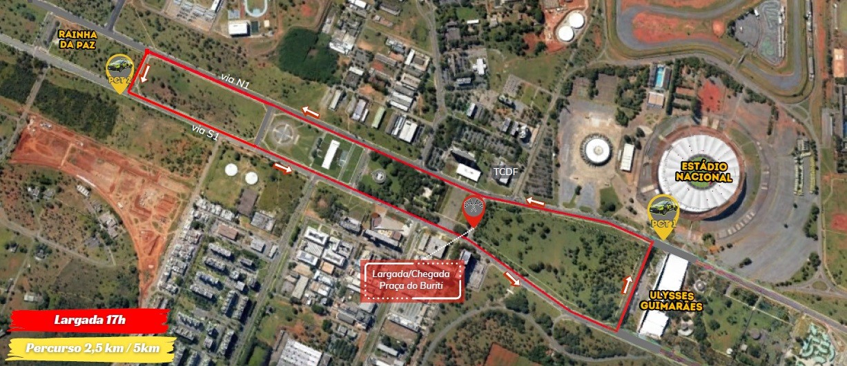 Corrida no Eixo Monumental, em Brasília, altera trânsito neste sábado (8)