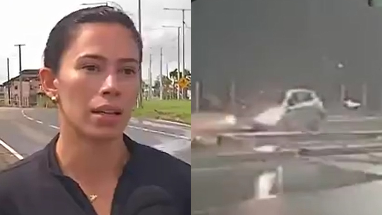 'Só deu tempo de frear e jogar o carro para a lateral', diz motorista que escapou de cair em cratera após desabamento de estrada no CE