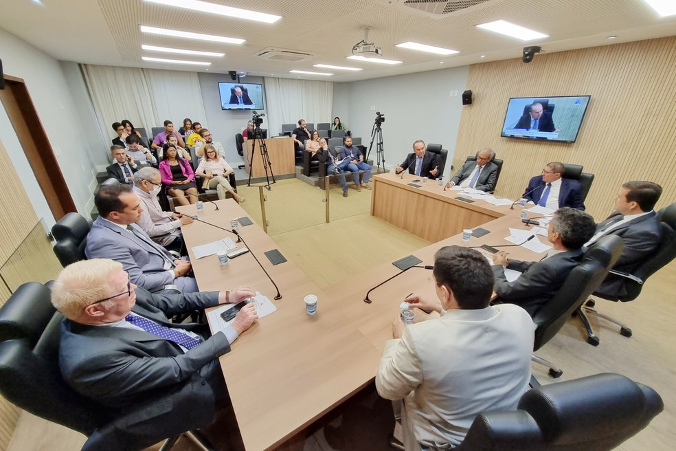 Reunião da CCJ na terça-feira (30), na Assembleia Legislativa do RN — Foto: ALRN/Divulgação