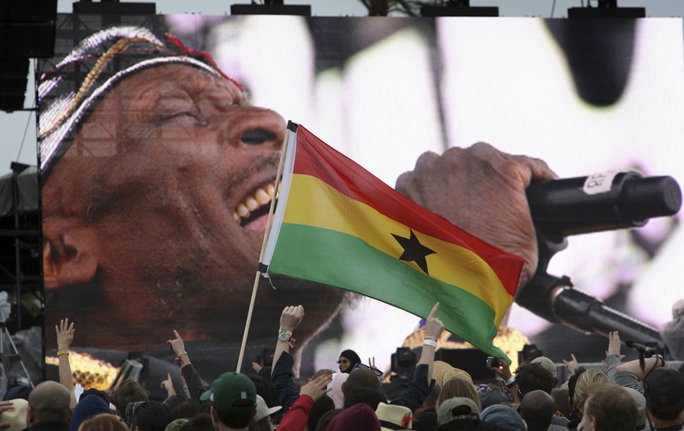 Jimmy Cliff se apresenta no Coachella, na cidade de Indio — Foto: Reuters