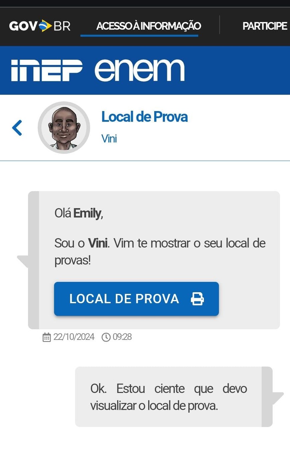 Passo 5: como consultar o local de provas do Enem — Foto: Reprodução