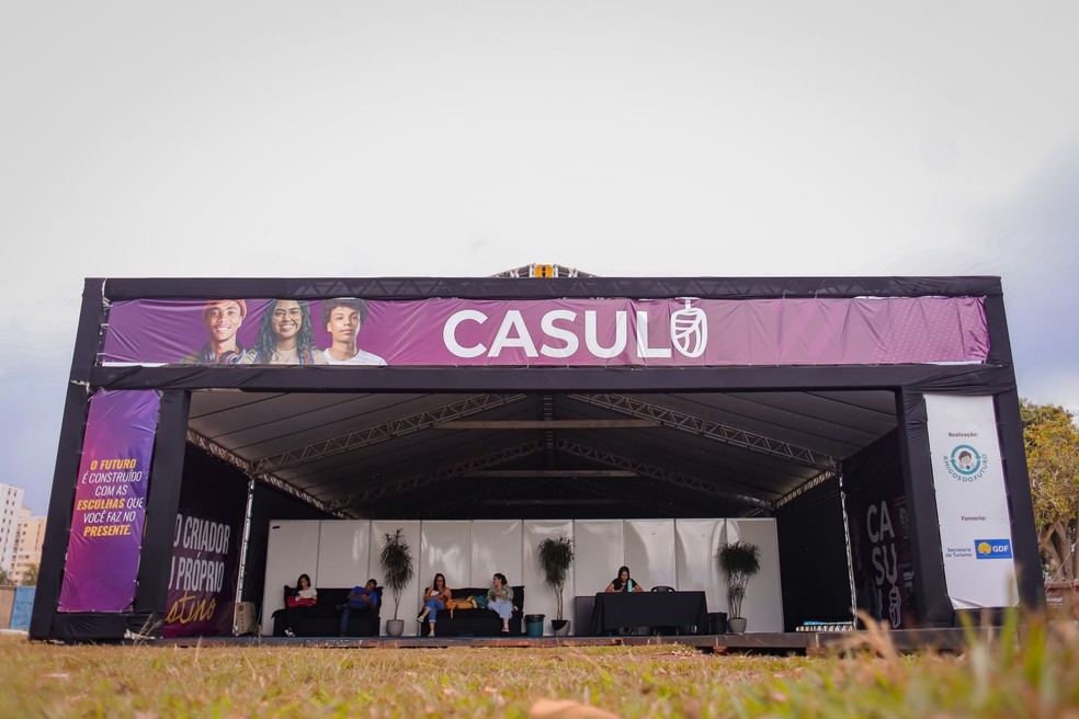 Fachada da estrutura do Projeto Casulo, em Brasília — Foto: Divulgação