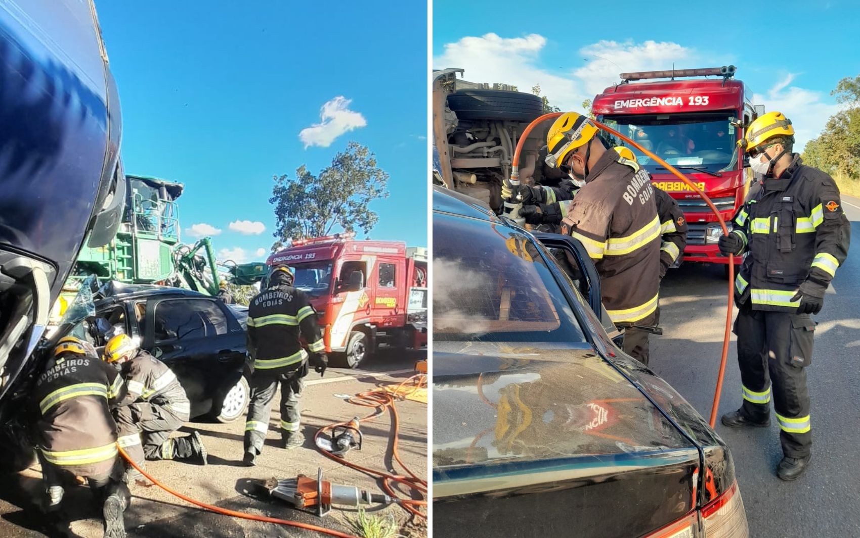Servidor público, esposa e filha morrem após carro bater de frente com caminhão na BR-020