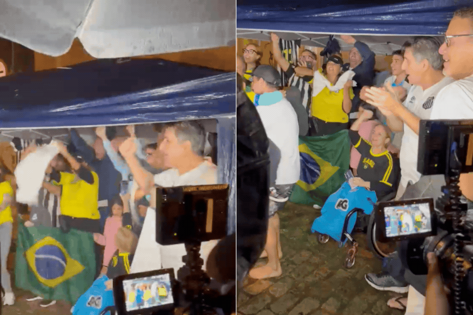 Neymar é convocado para a Copa e torcedores comemoram em frente ao condomínio do jogador em Santos