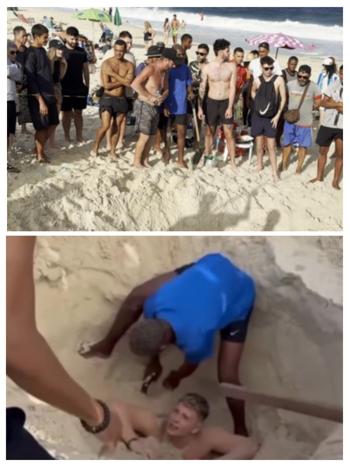 'Ele poderia ser soterrado', diz homem que gravou turista preso por quase 3 horas em buraco na área de Copacabana