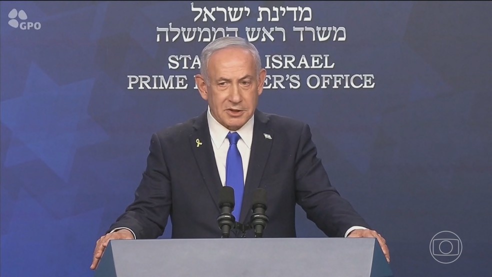 Benjamin Netanyahu — Foto: Jornal Nacional/ Reprodução