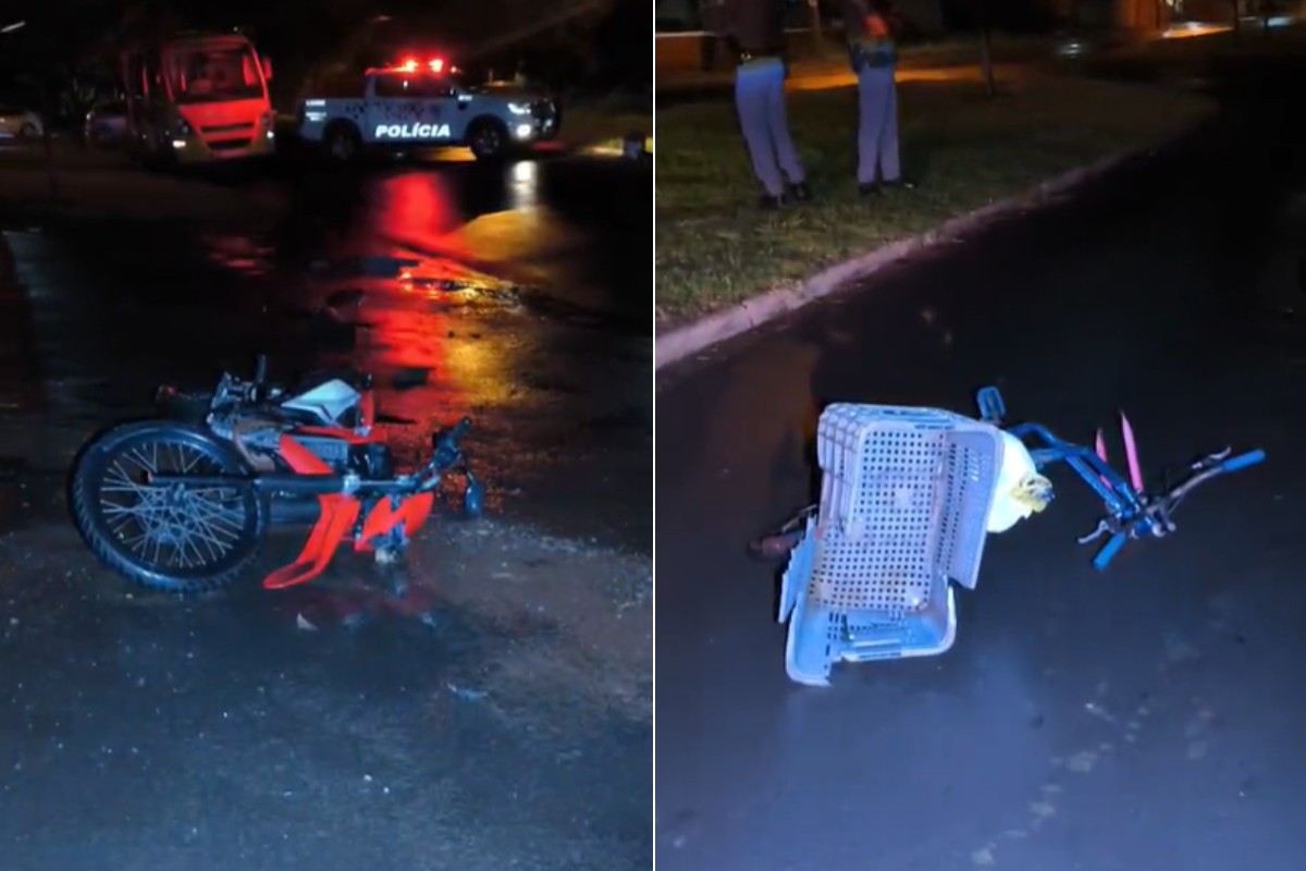 Ciclista morre após ser atingido por motocicleta pilotada por homem sem CNH em Panorama