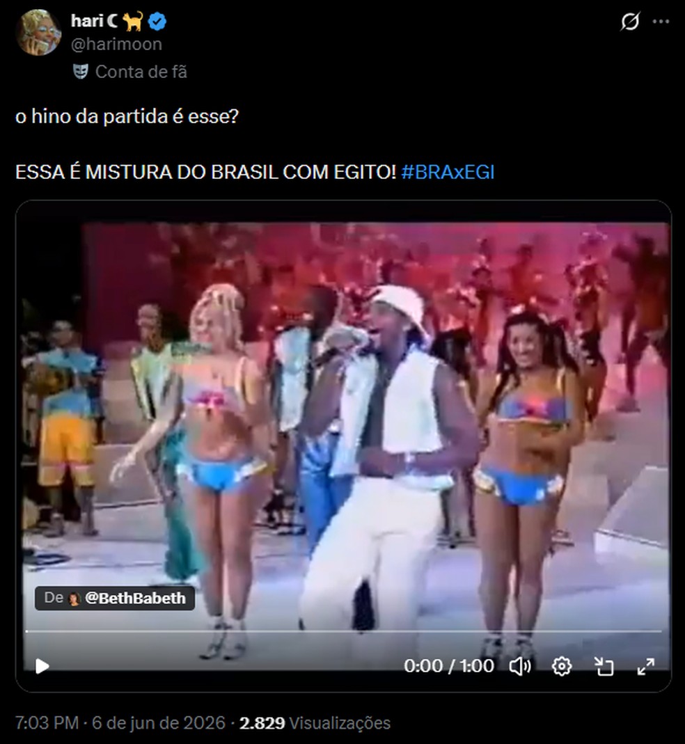 Memes do amistoso entre Brasil e Egito — Foto: Reprodução/X