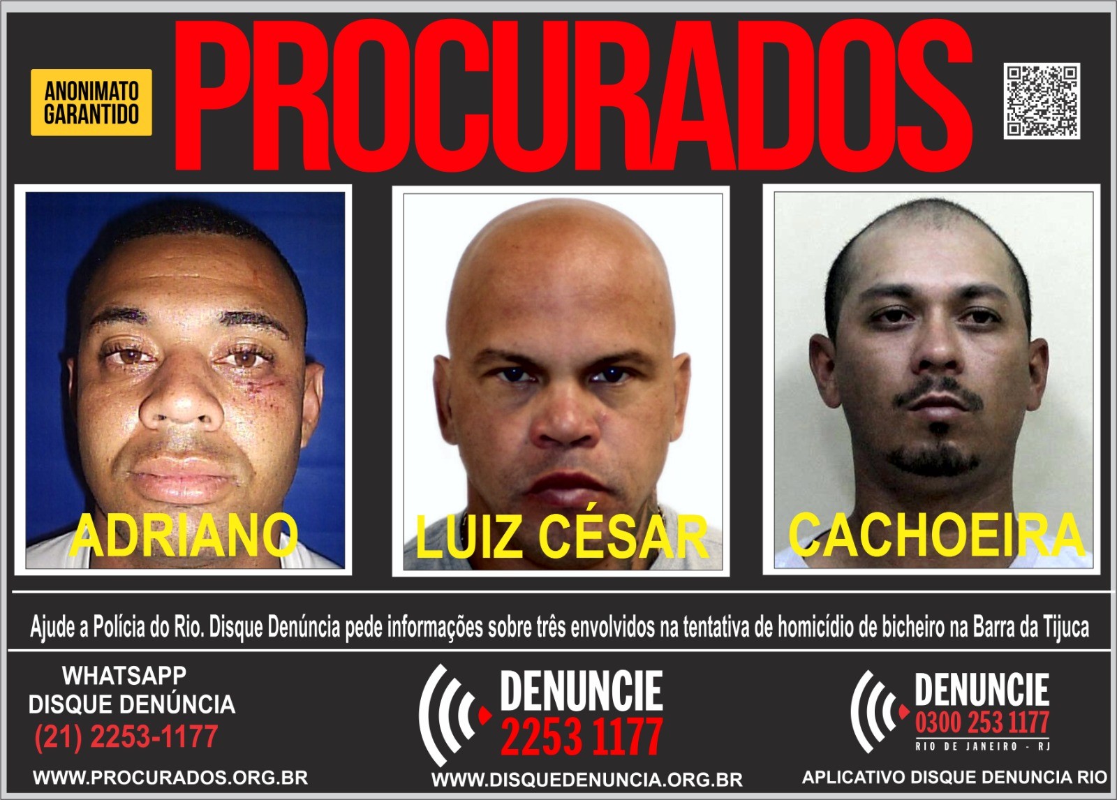 Disque Denúncia pede informações sobre envolvidos em ataque a Vinicius Drumond