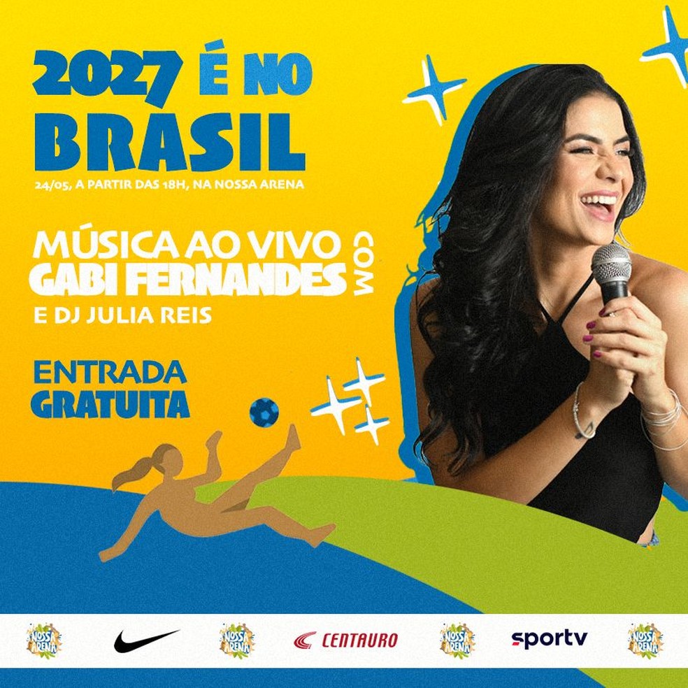 Evento em celebao da escolha do Brasil como sede da copa feminina ocore nesta sexta (24) em SP  Foto: Divulgao