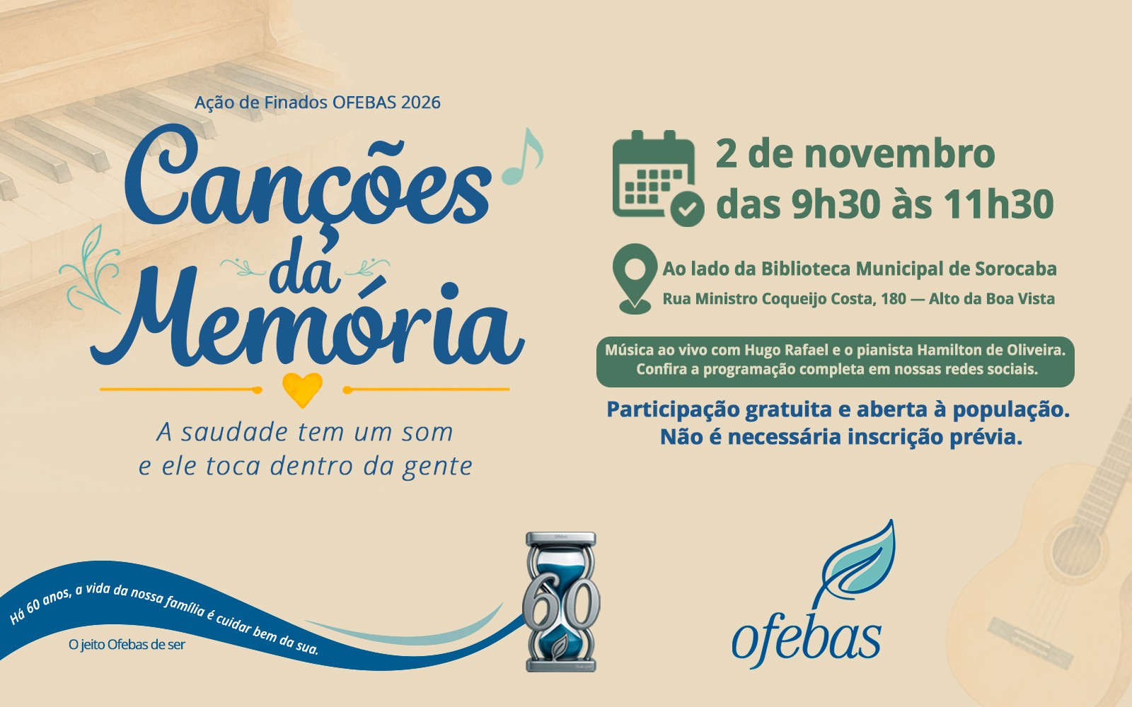 OFEBAS transforma saudade em música na 6ª ação especial de Finados