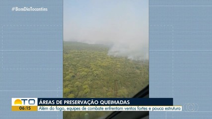 Áreas de conservação são queimadas no Tocantins