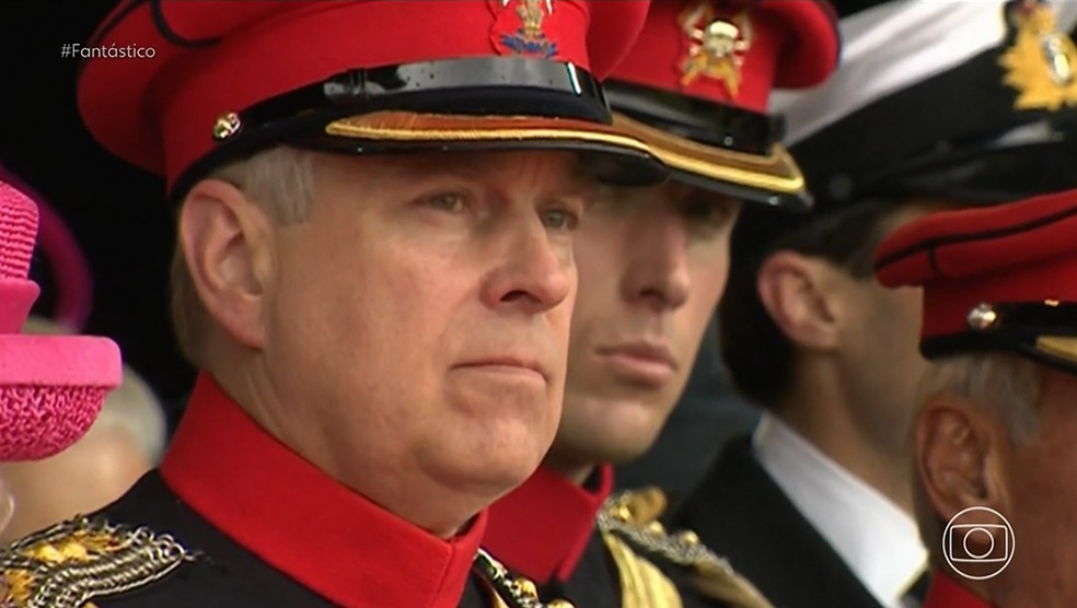Ex-príncipe Andrew, envolvido no caso Epstein, virou motivo de constrangimento para a realeza britânica — Foto: Reprodução/TV Globo