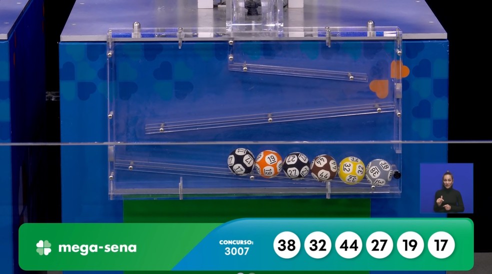 Resultado do concurso 3007 da Mega-Sena. &mdash; Foto: Reprodu&ccedil;&atilde;o / Caixa