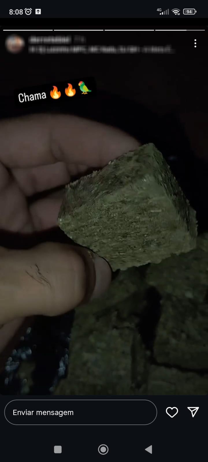 ‘Chama’: após postar story em rede social com pedaço de maconha, homem é preso em flagrante por tráfico de drogas