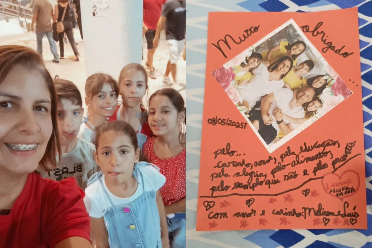 Mãe dos quíntuplos de Santos encara 'maratona' para assistir apresentações dos filhos no Dia das Mães da escola
